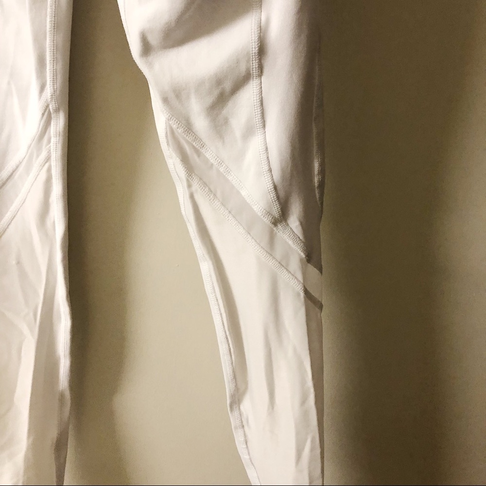 ALO Yoga Elevate High-Waisted Leggings White Sheer Athleisure - Picture 8 of 12